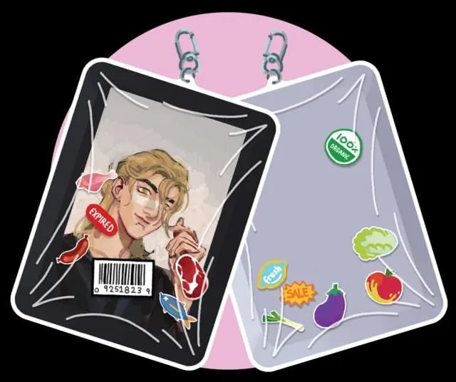 Image of Meat/Produce Card Holder Shaker Charm