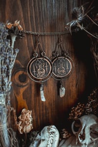 Image 5 of sword and silence copper earrings