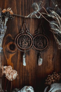 Image 7 of sword and silence copper earrings