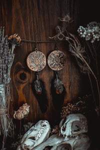 Image 4 of medieval motif earrings 