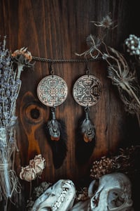 Image 6 of medieval motif earrings 