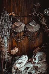 Image 7 of Brass fan earrings