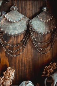 Image 3 of Brass fan earrings