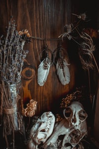 Image 4 of boho feather earrings 