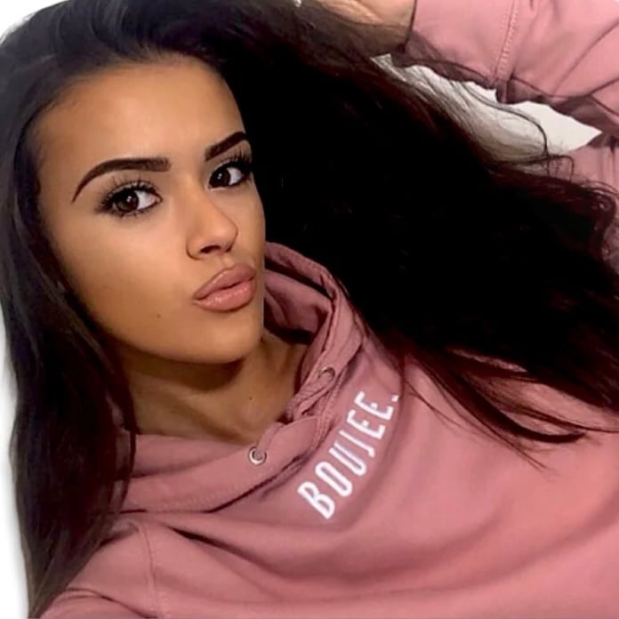 BLUSH PINK SMALL LOGO HOODIE