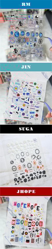 Image 4 of BTS Inspired 3D Nail Sticker