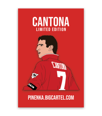 Eric Cantona Red Collar /5 Pin Badge 