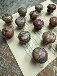 Image 2 of Hand Marbled wooden hardware / door knobs / draw handles YOU PICK