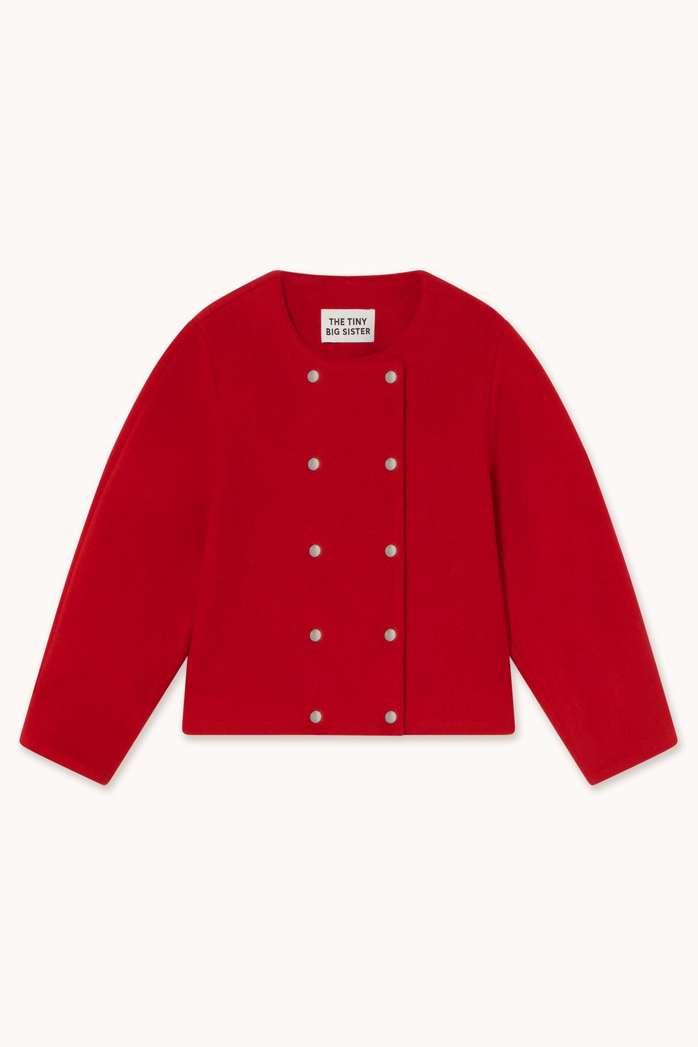 Image of 4-Abrigo buttoned wool red