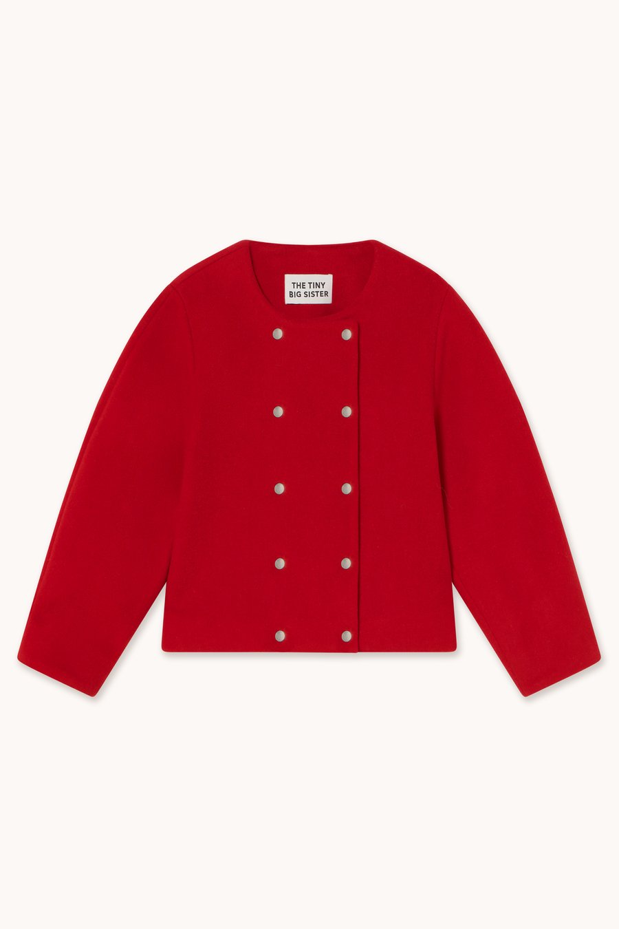 Image of 4-Abrigo buttoned wool red