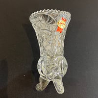 Image 3 of Vase sur pied vintage en cristal taillé signé Anna Hütte - West Germany - 1970