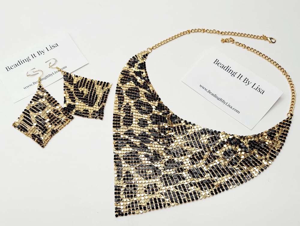 Image of Trach Sequin Scarf for Tracheostomy, Cover Necklace And Earrings Set, Trach Ties, Special -766c6d84