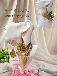Image 1 of Trach Sequin Scarf for Tracheostomy, Cover Necklace And Earrings Set, Trach Ties, Special -cc644a93