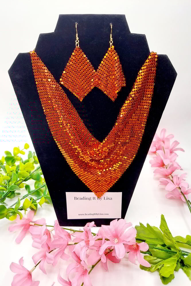 Image of Trach Sequin Scarf for Tracheostomy, Cover Necklace And Earrings Set, Trach Ties, Special -33814307