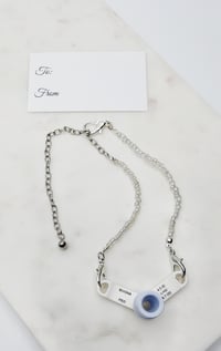 Image 4 of Beaded Trach Ties, Adjustable, Trach Chain, Men or Women, Gift .... (Clear White)