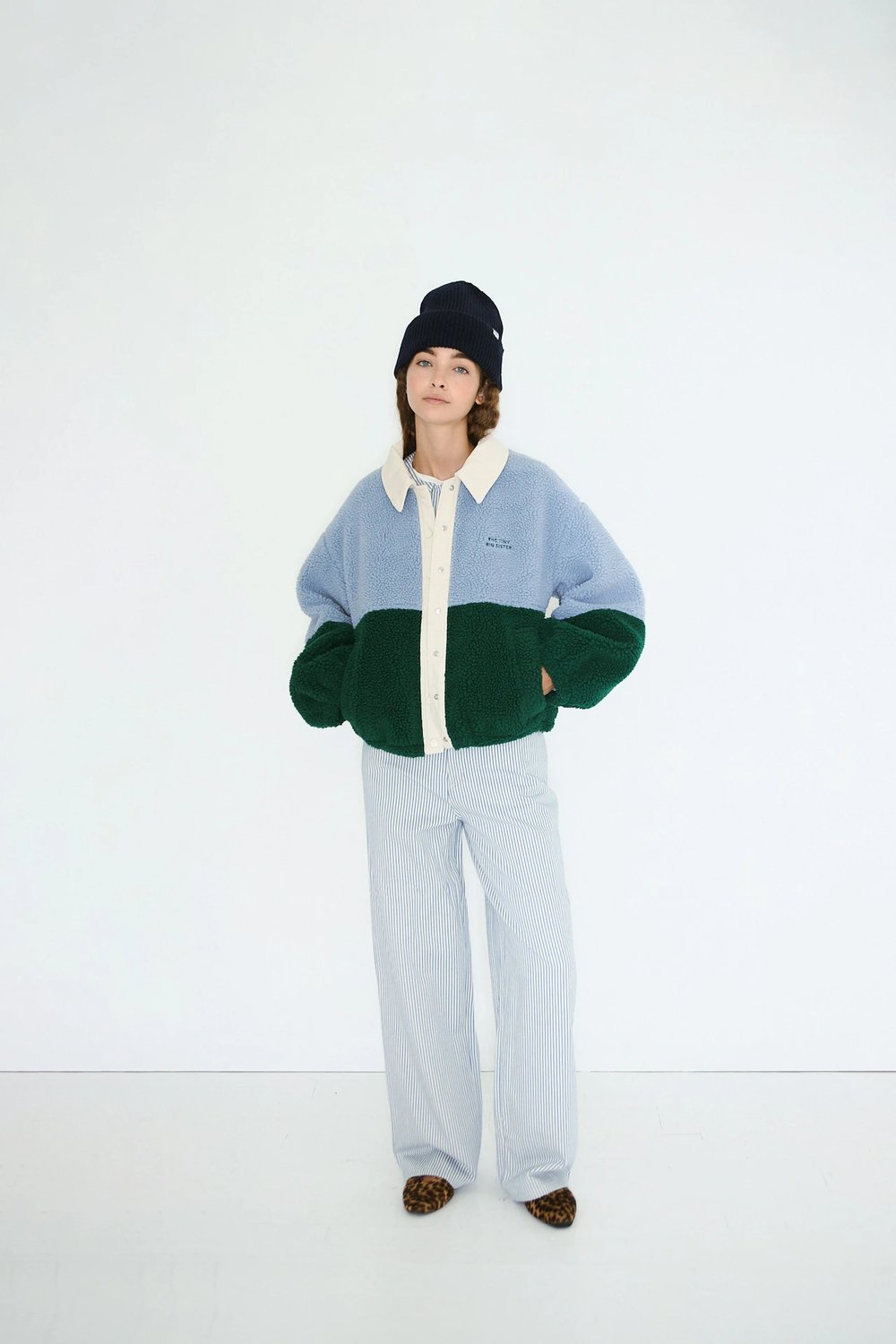 Image of 4-Color blocked Sherpa Jacket 
