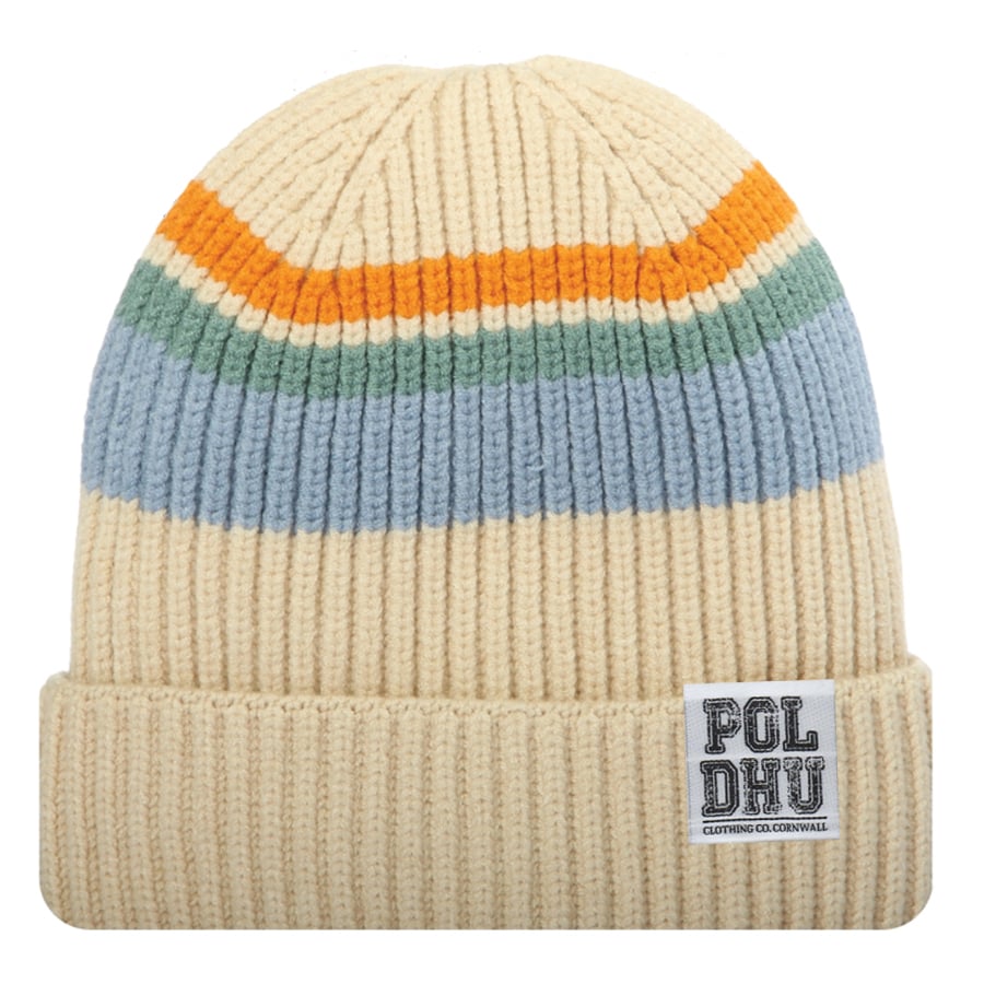 POLDHU STRIPED WATERPROOF BEANIE - SAND DUNE