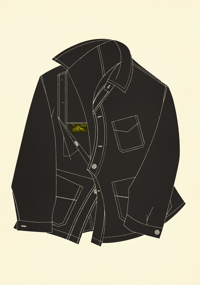Image 1 of Veste de travail "le Mont Saint Michel" moleskine noir.