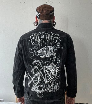 Image of Hand painted Fall of Efrafa denim jacket size Medium