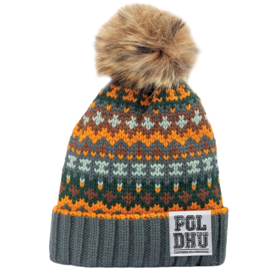 POLDHU WATERPROOF BOBBLE HAT - GRANITE