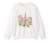 Image 1 of Shih Tzu SWEATSHIRT or T-shirt "Date in Paris" from Original Hand Painted Art 