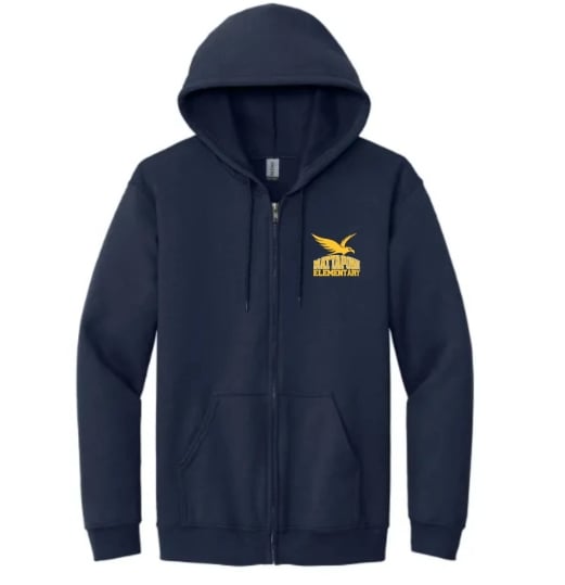 Image of Mattaponi Navy Full Zip Hoodie
