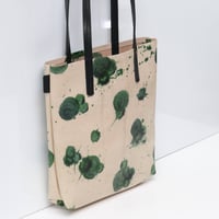 Image 2 of Dots Soft Tote green and black