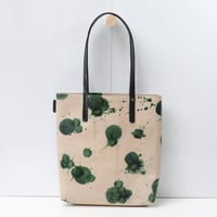 Image 1 of Dots Soft Tote green and black