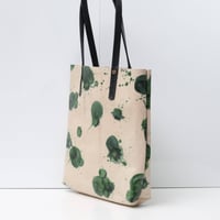 Image 4 of Dots Soft Tote green and black