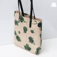 Image 5 of Dots Soft Tote green and black