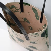 Image 6 of Dots Soft Tote green and black