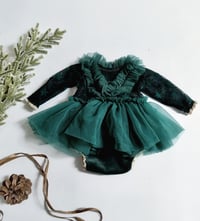 Image 3 of newborn body-dress - Gabrielle - emerald stars