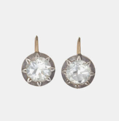 Image of 5 Octobre 14 kt Green Amethyst Earrings