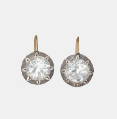 5 Octobre 14 kt Green Amethyst Earrings - Image 1 of 1