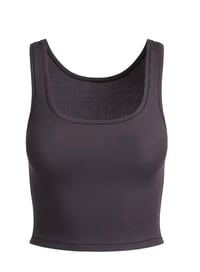 Image 2 of SKIMS- COTTON RIBBED TANK- SOOT