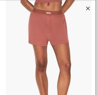 Image 1 of SKIMS- COTTON RIB LOOSE BOXER- REDWOOD