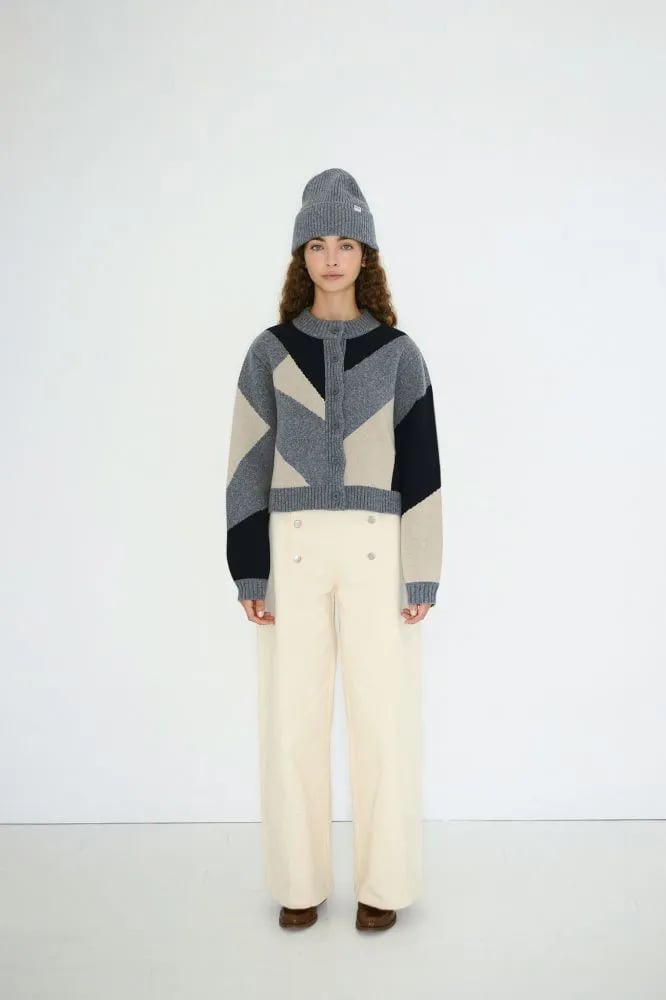 Image of 1-Chaqueta Belen Geometric Cardigan 