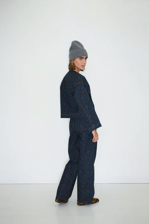 Image of 4-Chaqueta Flowers Cropped Jacket