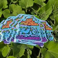 Image 2 of Fungal Feline - blue edition sticker