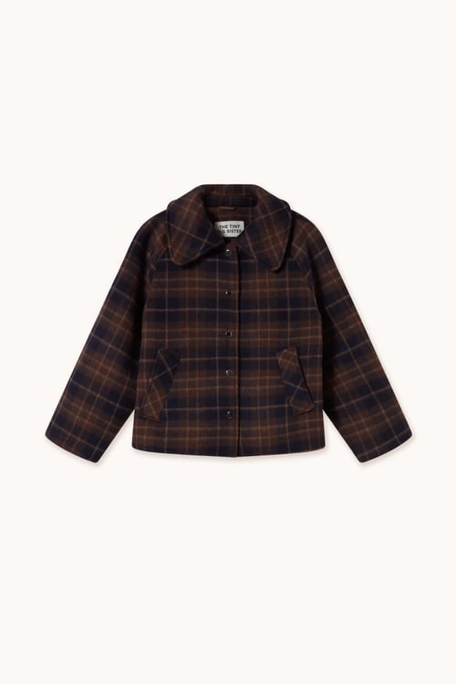 Image of 4-Abrigo lana Dark Brown