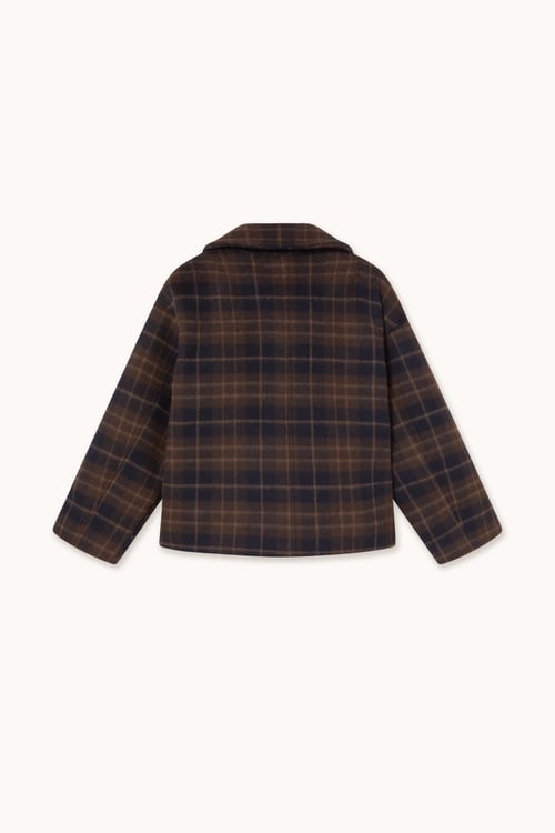 Image of 4-Abrigo lana Dark Brown