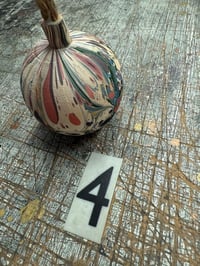 Image 6 of Round wooden hand marbled baubles YOU CHOOSE