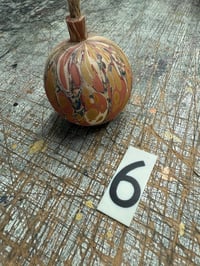 Image 8 of Round wooden hand marbled baubles YOU CHOOSE