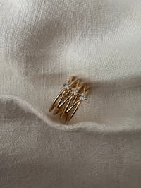 Image 1 of Bague Infini, bague en plaqué or et zircons blancs 