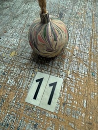 Image 13 of Round wooden hand marbled baubles YOU CHOOSE