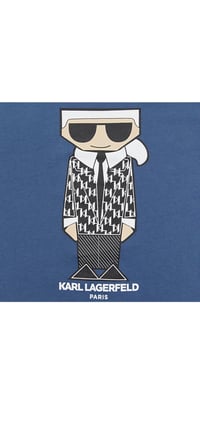 Image 2 of KARL LAGERFELD- T-SHIRT- OPAQUE BLUE