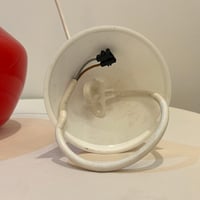 Image 7 of Suspension vintage Space Age en verre opaline rouge – Années 1960 / 1970
