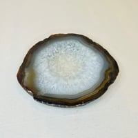 Image 1 of Vide-poche en tranche d'agate cristal vintage 1960 cendrier 