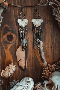 Image 3 of Rustic winds bone assemblage earrings
