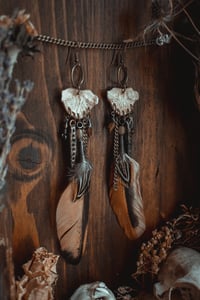 Image 5 of Rustic winds bone assemblage earrings